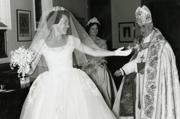 Diana Fisher pictured on her wedding day.