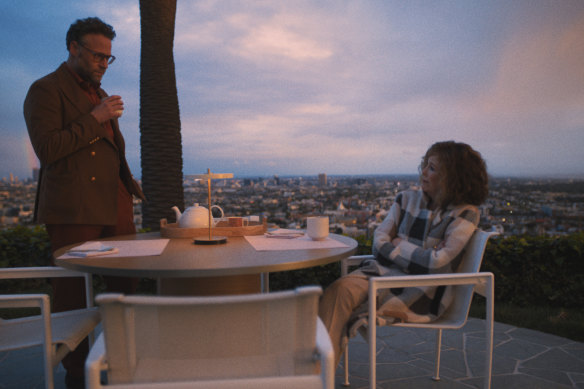 Seth Rogen and Catherine O’Hara in a scene from The Studio.