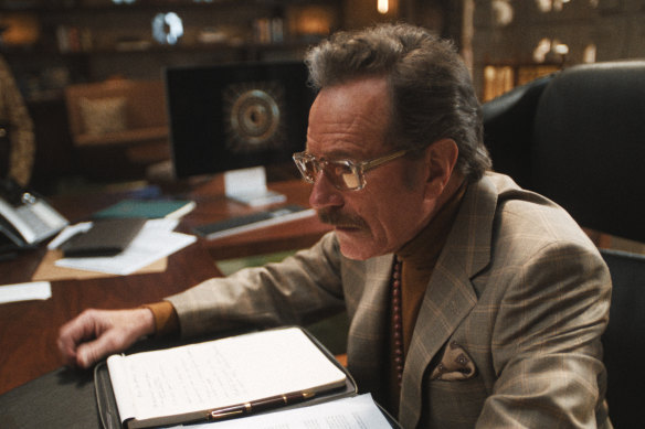 Bryan Cranston plays the grotesque Griffin Mill.