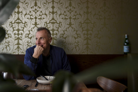 Musician James Reyne at Lord Cardigan restaurant.