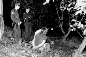 Hells Angels arrested at Greenslopes in 1982.