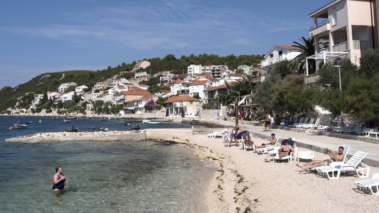 A beach in Komarna, Croatia.