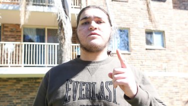 Raban Alou, pictured in 2014 giving the IS salute, has been sentenced to 44 years in jail. 