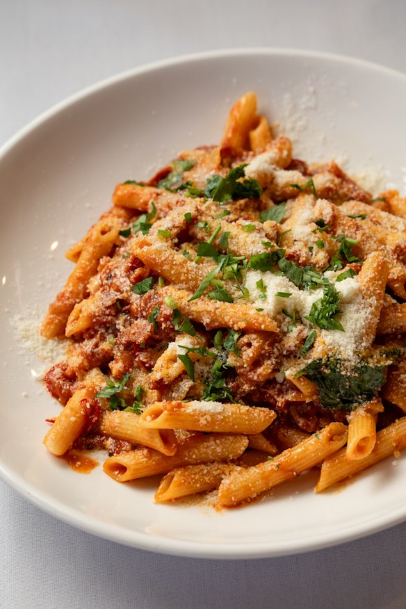 Penne all’amatriciana.