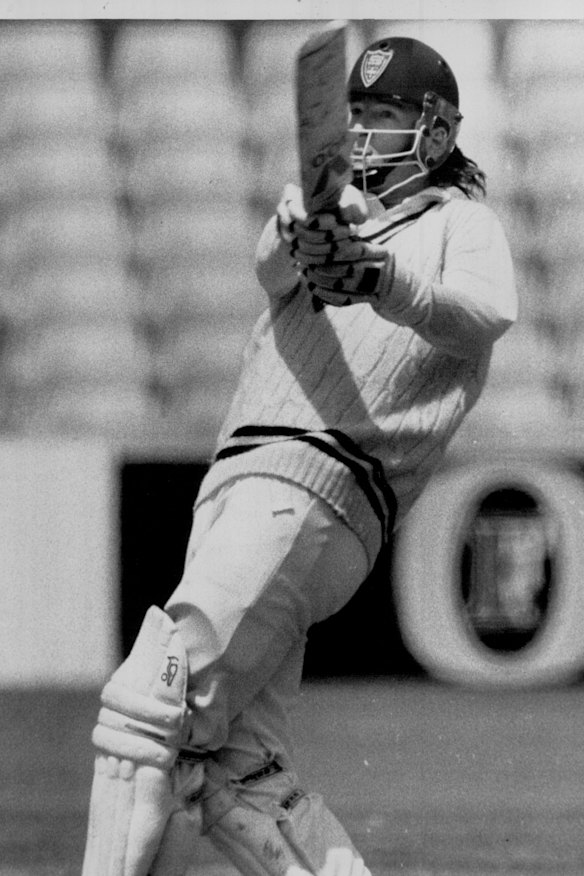 Mark Waugh batting for NSW in 1990.