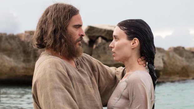 Joaquin Phoenix as Jesus and Rooney Mara as Mary Magdalene.