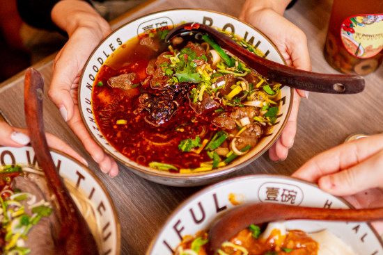Braised beef brisket noodle soup.