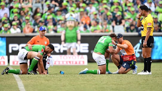 Raiders players Ryan James and Sebastian Kris were concussed in the same tackle last week, but that wouldn’t have been enough for the Raiders to use their 18th man.