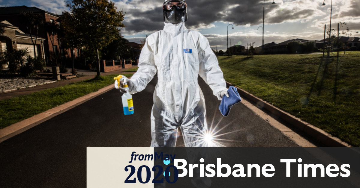 Army of cleaners spray and wipe the way back to normal