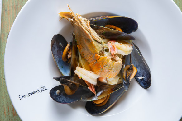 Donovans’ seafood linguine is a fan favourite.