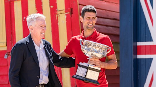 Tennis Australia boss Craig Tiley says his relationship with Novak Djokovic is strong.