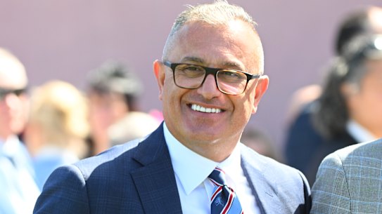 Chairman John Kanga at Caulfield Racecourse last October.