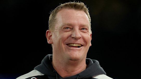All smiles: Michael Voss will coach the Blues next year.