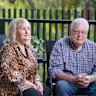 Colin Waters and partner Rae at home in their Avondale Heights retirement villa on Wednesday.