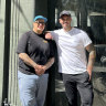 Morgan McGlone (left) and Nathan Sasi at the former Chefs’ Warehouse site in Surry Hills.