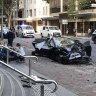 Three hospitalised after Tesla and ambulance crash in Brisbane CBD