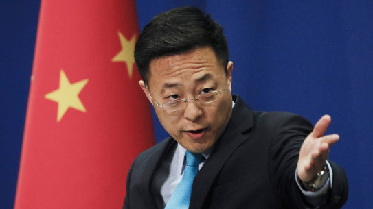 Chinese foreign ministry spokesperson, Zhao Lijian.