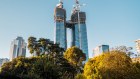 Shangri-La Melbourne under construction in March 2022. 