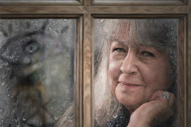 First-time Archibald Prize finalist Jaq Grantford’s “Through the window”. 
