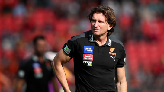 James Hird while working as an assistant coach for GWS.