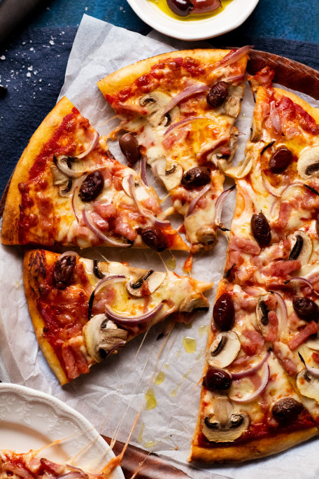 RecipeTin Eats' 30-minute no-yeast pizza dough, cheat's pizza