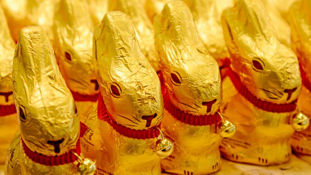 Lindt's Gold Bunny: Smaller and more expensive. 