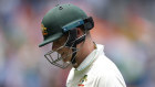 Steve Smith walks off Perth Stadium after being dismissed for 17 on Monday.
