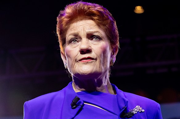 Pauline Hanson speaks at CPAC GB in London