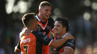 At least one of these three players (Luke Brooks, Adam Doueihi and James Roberts) wonâ€™t be at the Wests Tigers next year.