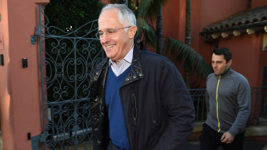 Former prime minister Malcolm Turnbull with son Alex. 