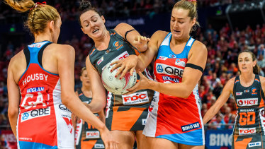 Super rivalry: The Swifts and the Giants come face to face in the 2019 opener.