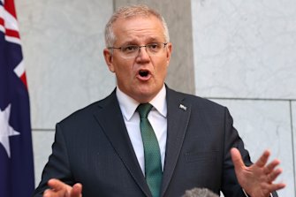 Prime Minister Scott Morrison announces the approval of the Moderna vaccine for use in Australia.