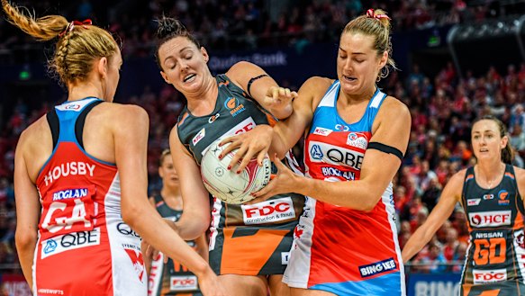 Super rivalry: The Swifts and the Giants will go head to head in Sydney on Sunday.