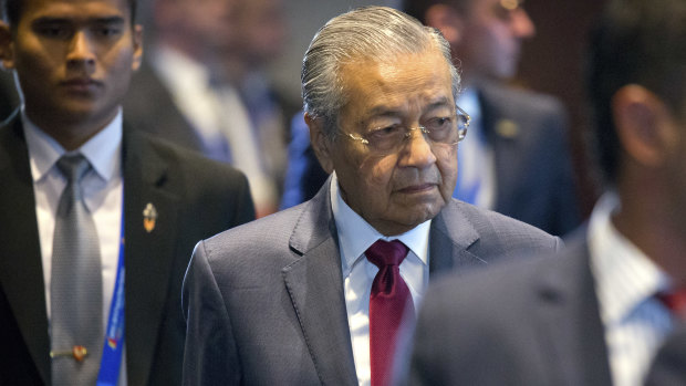 Malaysia's Prime Minister Mahathir Mohamad. The Malaysian government wants the raw material to be treated and rendered harmless from radioactivity before it reaches Malaysian shores.