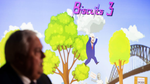 Clive Palmer launched a political video game bearing his namesake in Sydney on Monday.
