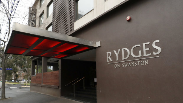 Lax hygiene at Rydges on Swanston in Carlton has been blamed for infections among security staff and their contacts.