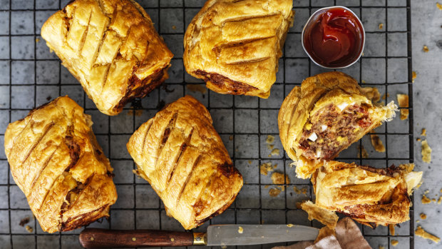 Chorizo and egg sausage rolls.