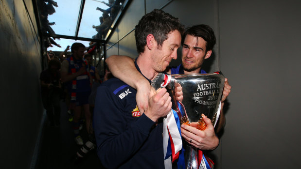Murphy and Wood after the 2016 grand final.