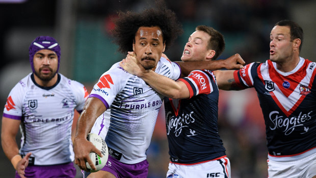 Combatants: Luke Keary (right) has been cleared to play in the NRL grand final after tussling with Felise Kaufusi.