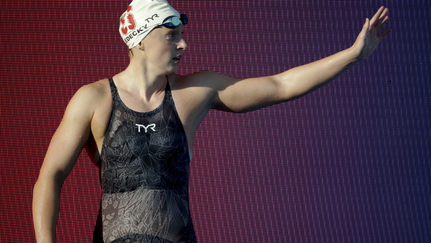 Turning heads: American superstar Katie Ledecky is primed for the Pan Pacs.