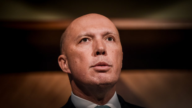 Home Affairs Minister Peter Dutton.