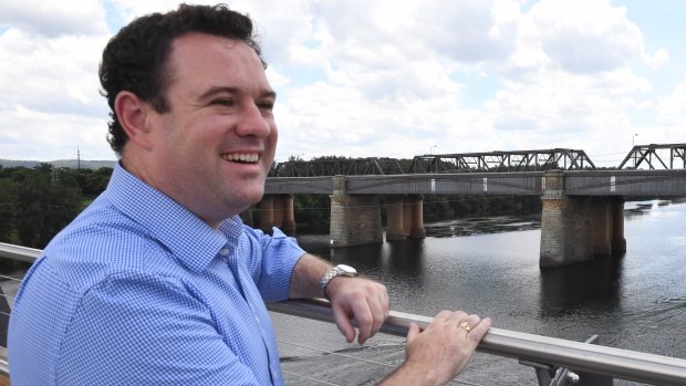 Sports Minister Stuart Ayres is a big fan of the pedestrian bridge across the Nepean in Penrith. 