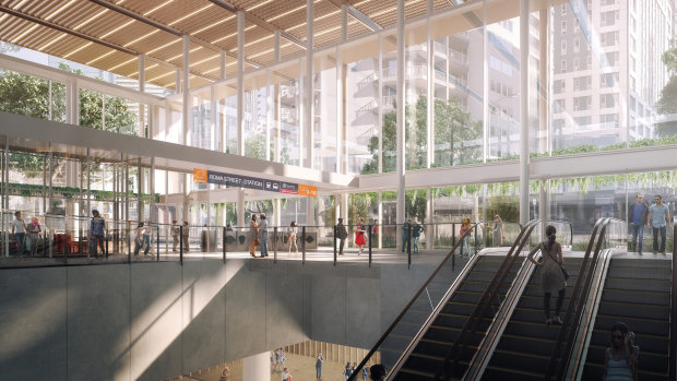 The planned new Roma Street Cross River Rail station.