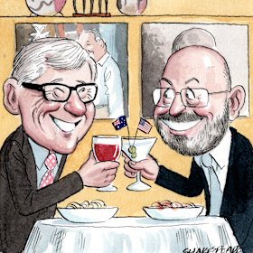 Arthur Sinodinos and Bruce McWilliam