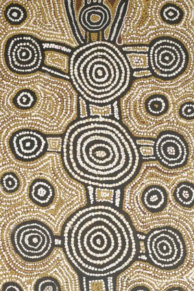 Tingarri Dreaming by the Aboriginal artist Warlimpirrnga Tjapaltjarri.