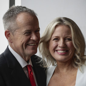 Bill and Chloe Shorten in 2018. 