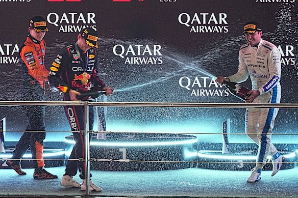 Max Verstappen celebrates another race win to overtake Oscar Piastri in the drivers’ championship.