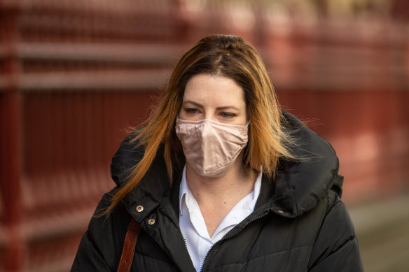 Biannca Edmunds outside the Supreme Court last week.