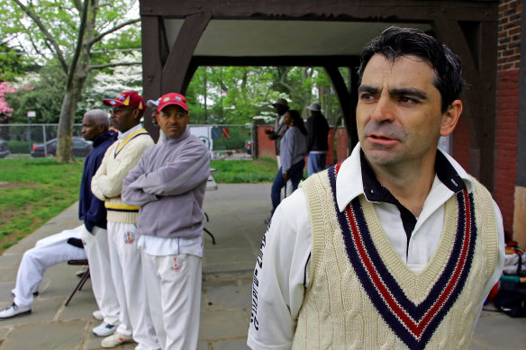 Joseph O’Neill, a member of the Staten Island Cricket Club, in a cricket tournament in Walker Park on the island in 2008.