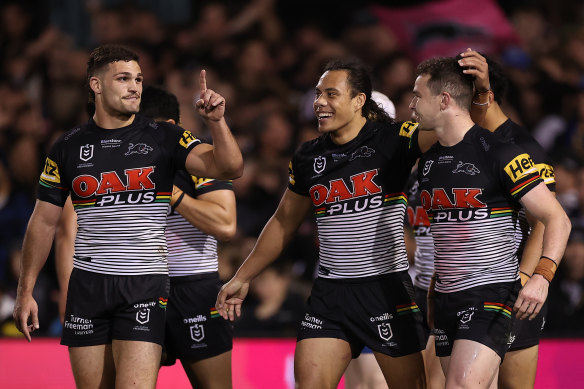 Nathan Cleary, Jarome Luai and Dylan Edwards.